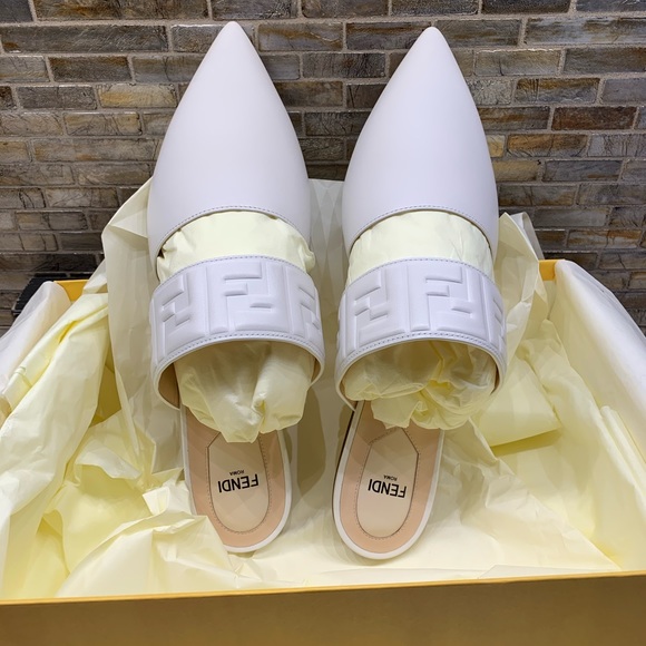 SOLD FENDI FF Flat Slide Mules - Picture 7 of 15